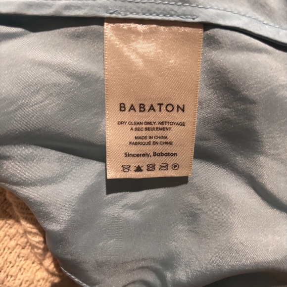Small Babaton Light Blue Slip skirt - Picture 2 of 3